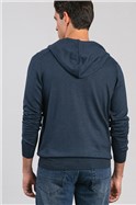  Tailored Fit Dark Blue Hooded Sweater