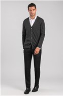  Charcoal Front Button Cardigan