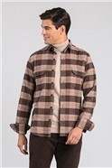  Beige Checked Overshirt