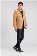  Regular Fit Beige Button Down Jacket