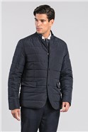  Navy Button Down Jacket