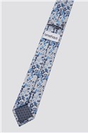  Blue Ditsy Floral Slim Tie