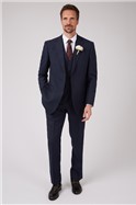  Navy Birdseye Waistcoat