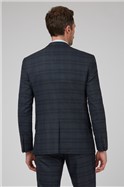  Navy With Subtle Caramel Overcheck Waistcoat