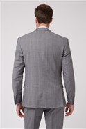  Grey with Blue Check Tailored Fit Suit