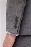  Grey with Blue Check Tailored Fit Suit