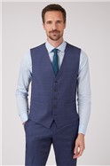  Blue Subtle Check Waistcoat