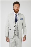  Slim Fit Bromley Grey Check Three Piece Suit