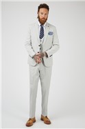  Slim Fit Bromley Grey Check Three Piece Suit