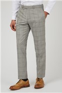  Mid Grey With Tan Check Suit Jacket