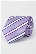 Studio Lilac & White Outlined Striped Tie