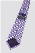 Studio Lilac & White Outlined Striped Tie