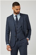 Kaiser Blue Sim Fit Check Jacket