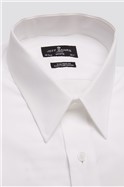  Tailored Fit Forward Point Collar Single Cuff White Shirt