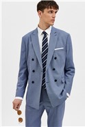  Slim Fit Blue Double Breasted Jacket