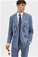  Slim Fit  Blue Double Breasted Suit