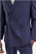  Slim Fit Dark Blue Double Breasted Suit