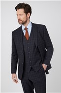  Navy Check Travel Waistcoat
