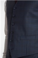  Blue Check Soho Waistcoat