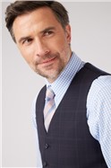 Stvdio Navy Check Performance Waistcoat
