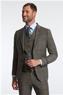  Grey Blue Check Ivy League Waistcoat