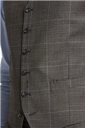  Grey Blue Check Ivy League Waistcoat