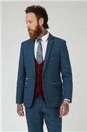  Slim Fit Single Breasted Kelvin Wine Waistcoat