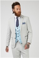  Slim Fit Single Breasted Kelvin Sky Waistcoat