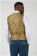  Slim Fit Single Breasted Kelvin Tan Waistcoat