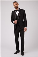  Black Notch Lapel Tailored Fit Tuxedo Jacket