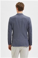  Slim Fit Grey Checked Blazer