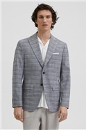  Slim Fit Grey Check Blazer