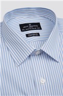  Tailored Fit Forward Point Blue Stripe Formal Shirt