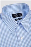  Blue Long Sleeve Check Formal Shirt