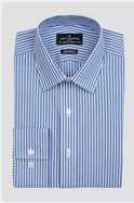  Regular Fit Cutaway Blue Stripe Formal Shirt