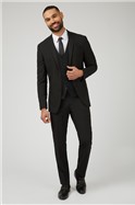  Black Plain Slim Fit Suit