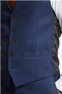  Blue Tonal Berry Check Waistcoat