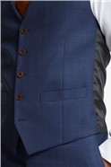  Blue Tonal Berry Check Waistcoat