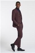  Berry Texture Semi Plain Suit