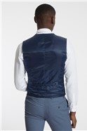  Dusty Blue Texture Semi Plain Waistcoat