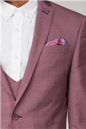  Purple / Raspberry Textured Slim Fit Suit