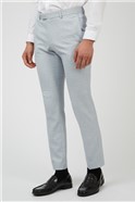  Light Blue Textured Checked Trousers