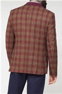 Tailored Fit Orange Check Jacket