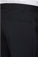  Tailored Fit Black Twill Trousers