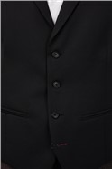  Slim Fit Black Twill Waistcoat