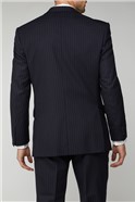  Navy Pinstripe Suit Jacket