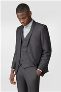  Slim Fit Graphite Twill Suit Waistcoat