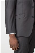  Slim Fit Graphite Twill Suit Waistcoat