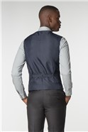  Slim Fit Graphite Twill Suit Waistcoat