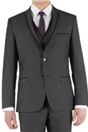  Black Micro Design Slim Fit Suit Waistcoat